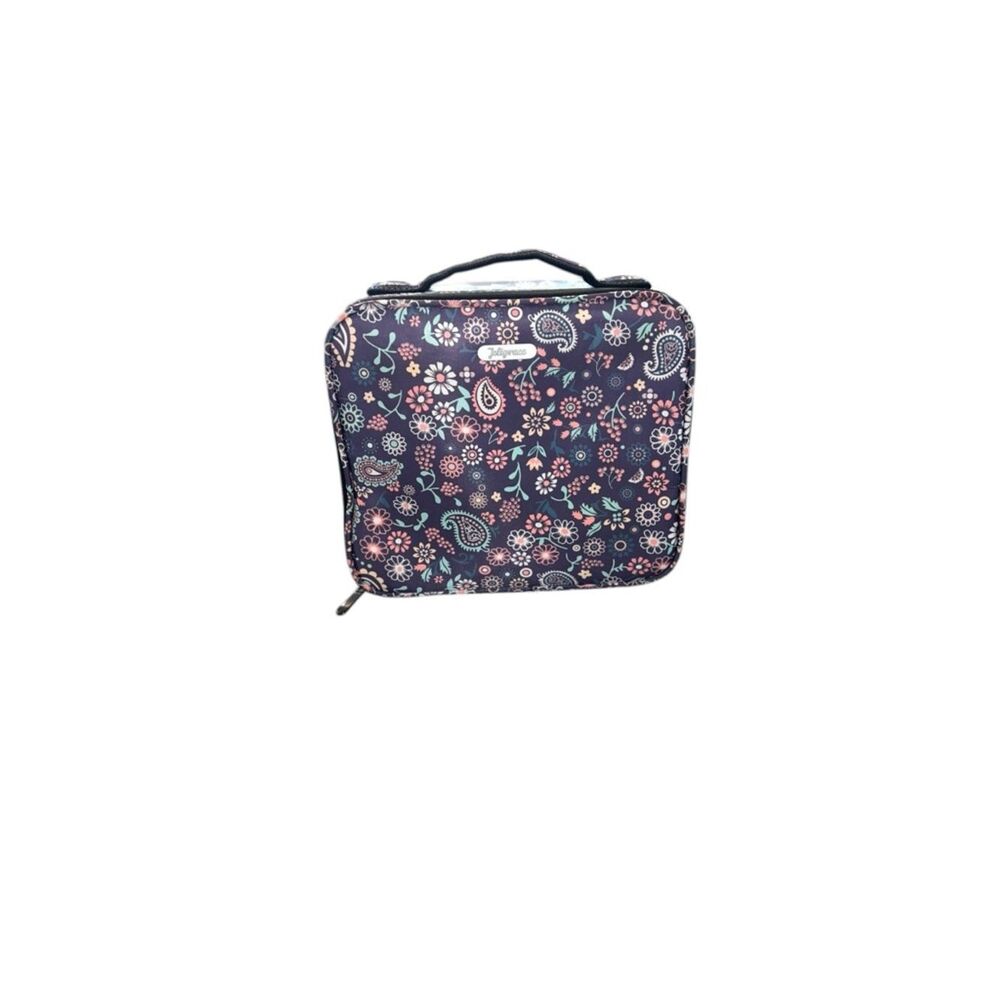 Joligrace Travel Makeup Case Organizer Hard Shell Cosmetic Bag Floral